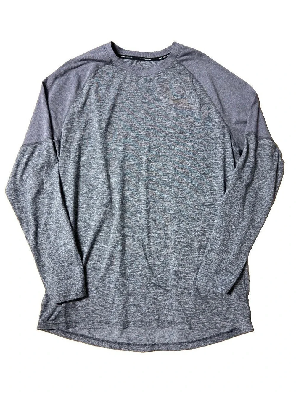 Nike Running Dri-FIT Men’s Gray Long Sleeve Performance Shirt Size L